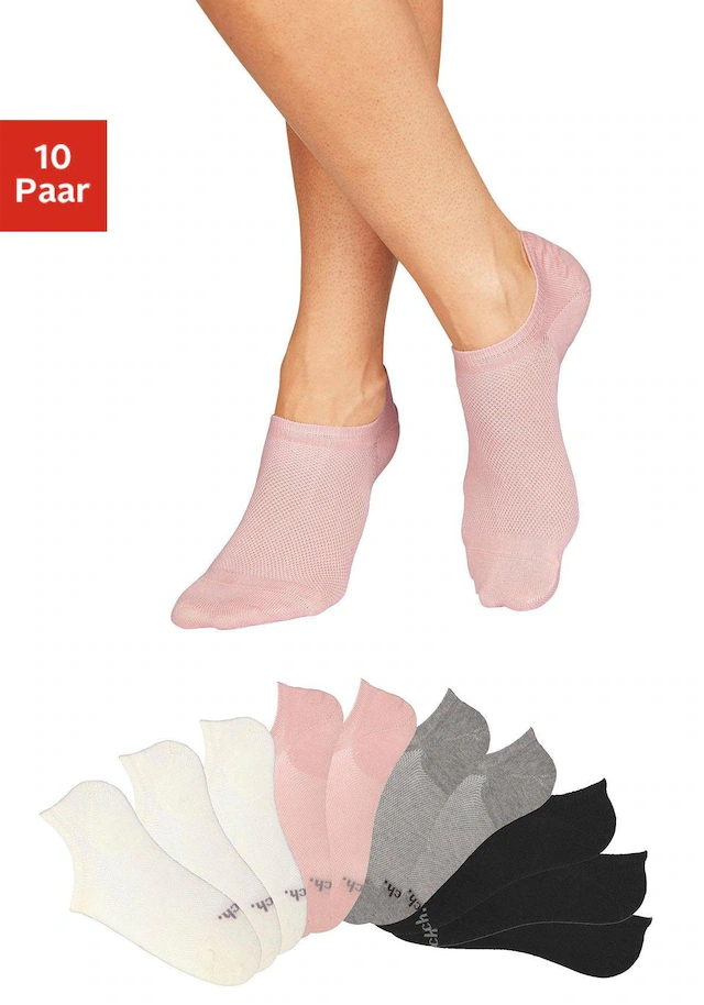 Bench. Sneakersocken Packung, 10 Stk. tlg. mit Pikeestruktur