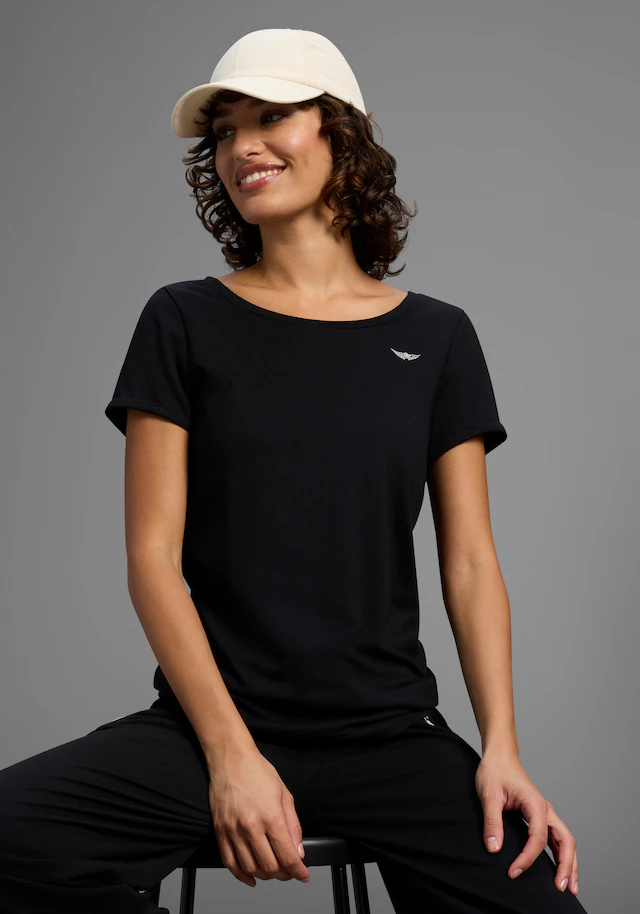 Arizona T-Shirt Kurzarm,figurbetont,Basic-Stil,aus Baumwollmischung