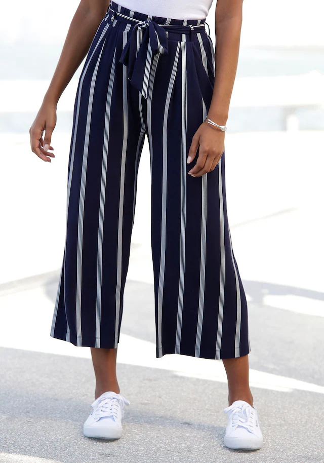 LASCANA Culotte in Paperbag-Form, luftige Jerseyhose, leichte Sommerhose, casual