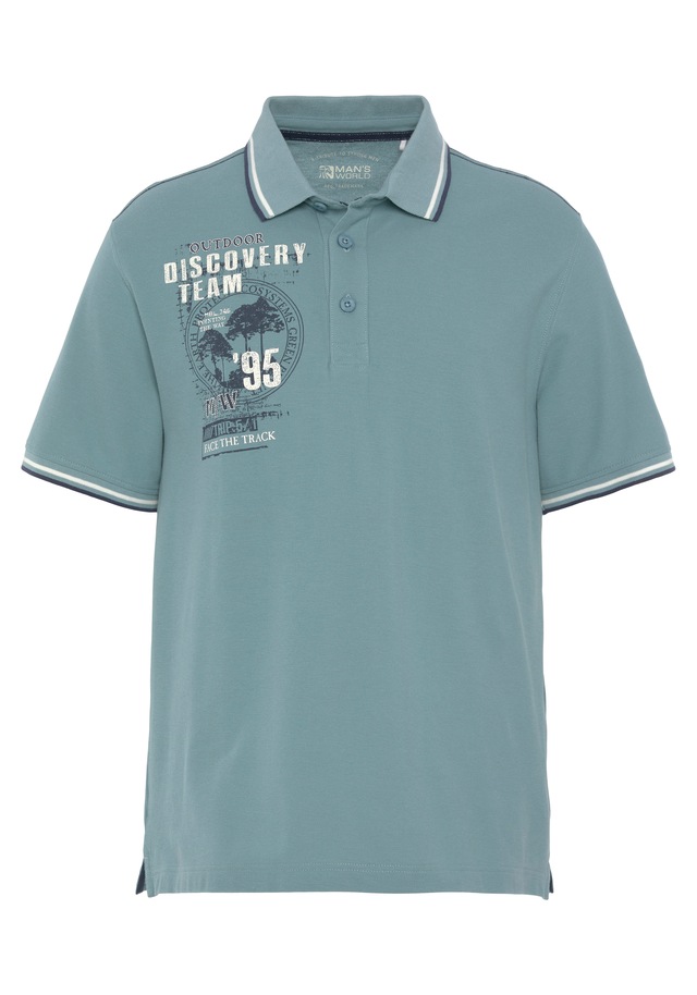 Man's World Poloshirt Kurzarm, lässige Passform, mit trendigem Print, Polokragen