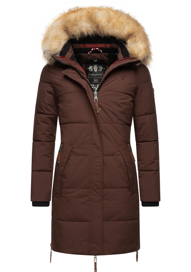 Navahoo Wintermantel »Halina« modischer Damen Winter Steppmantel mit Kapuze