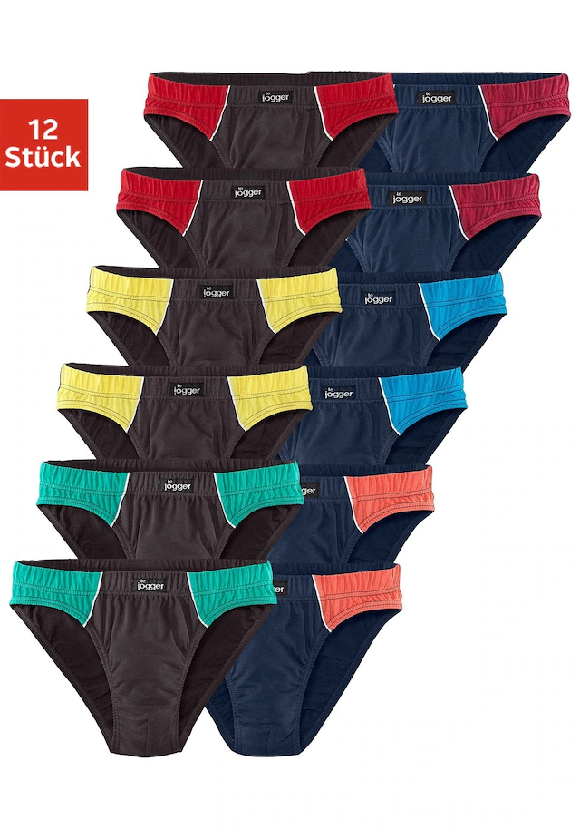 le jogger® Slip Packung, 12 Stk. mit Farbhighlights