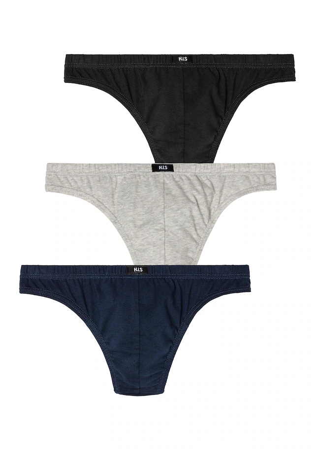 H.I.S String Packung, 3 Stk. aus weichem Baumwoll-Stretch