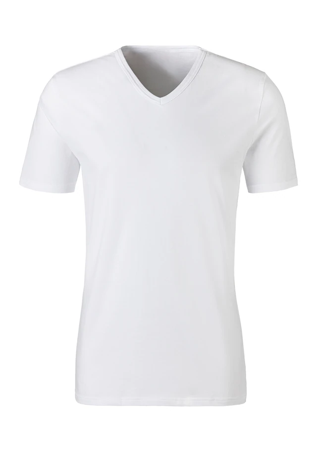 H.I.S Unterziehshirt 2 Stk. mit V-Ausschnitt und kleinem Logo, Unterhemd, T-Shirt