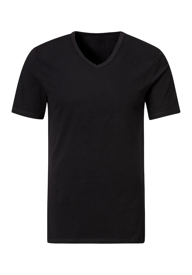 H.I.S Unterziehshirt 2 Stk. mit V-Ausschnitt und kleinem Logo, Unterhemd, T-Shirt