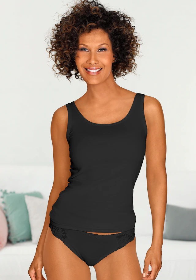 petite fleur by Lascana Achselhemd 6er-Pack, aus reiner Baumwolle, Tanktop, Unterziehshirt