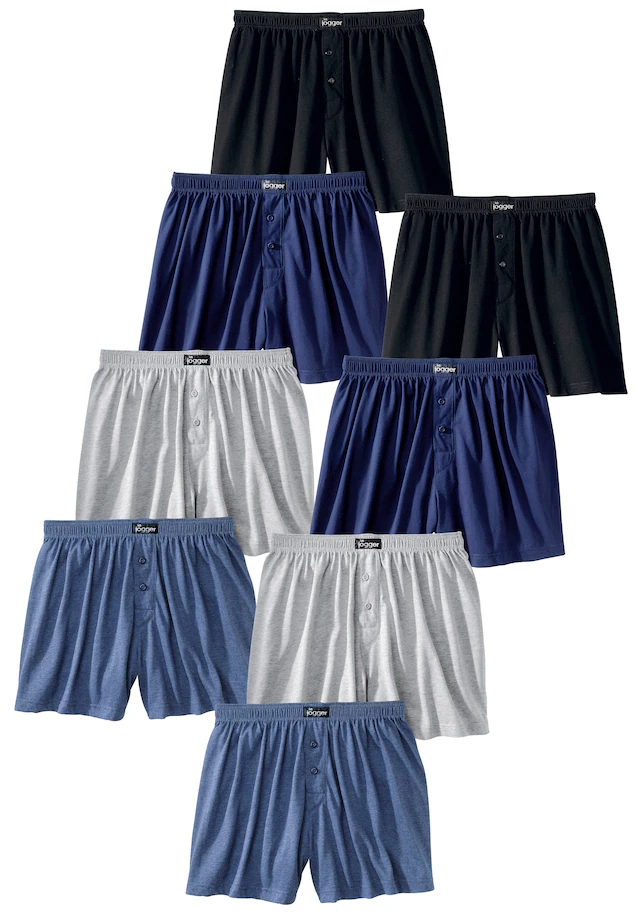 le jogger® Weiter Boxer Packung, 8 Stk. aus angenehm weicher Baumwoll-Qualität