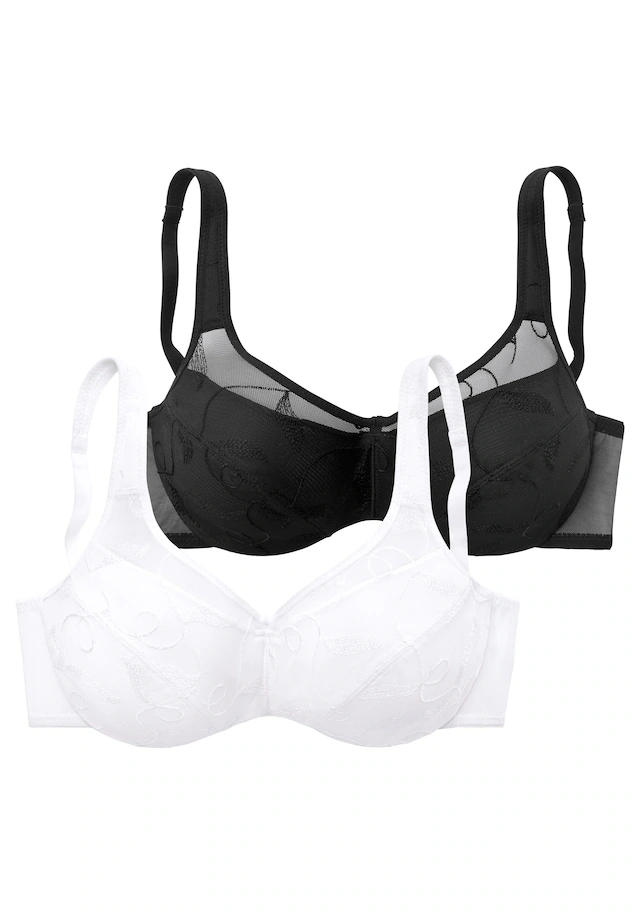 petite fleur by Lascana Minimizer-BH », BH mit Bügel, mit Stickereispitze« Packung, mit Bügel und schöner Stickerei – ideal für große Größen
