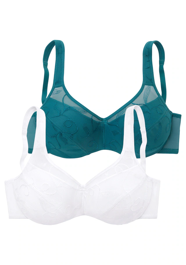 petite fleur by Lascana Minimizer-BH », BH mit Bügel, mit Stickereispitze« Packung, mit Bügel und schöner Stickerei – ideal für große Größen