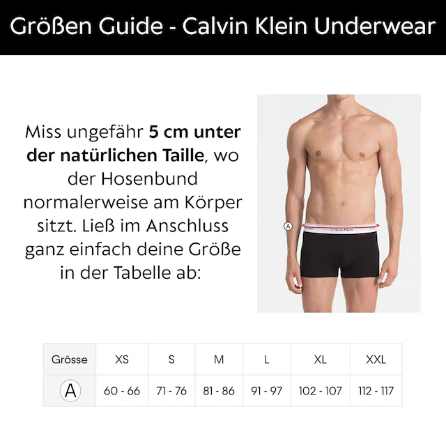 Calvin Klein Underwear Trunk »Low Rise Trunk 3 PACK« 3 Stk. mit weißem Webbund