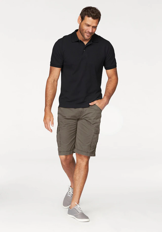 Man's World Poloshirt Kurzarm, lockere Passform, unifarben