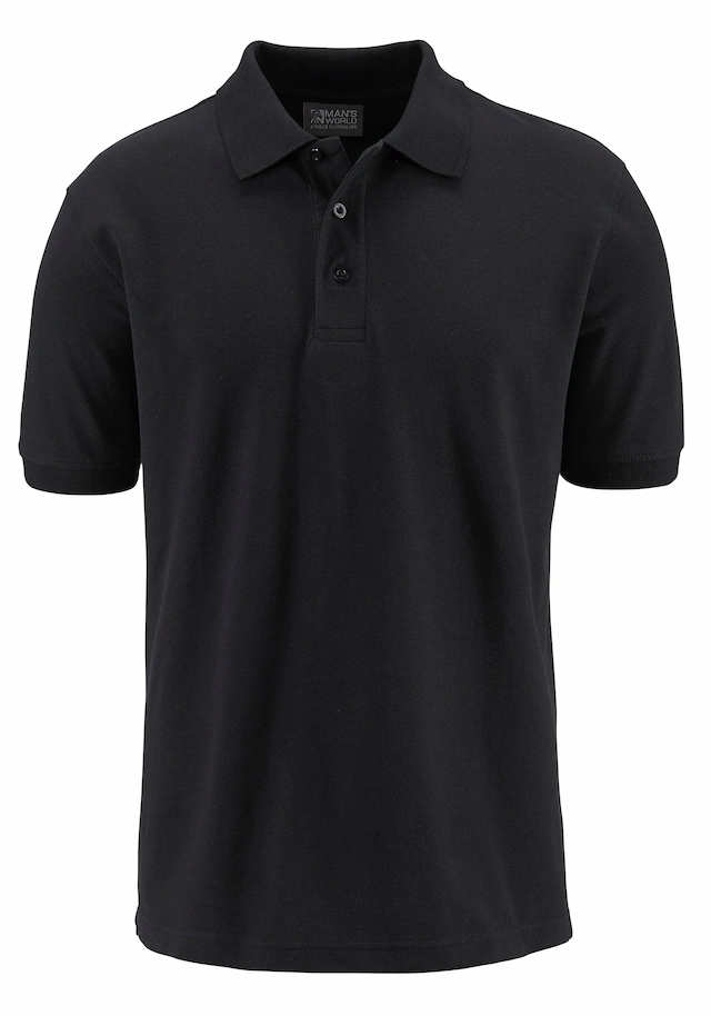 Man's World Poloshirt Kurzarm, lockere Passform, unifarben