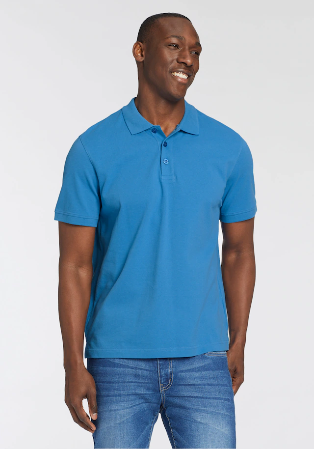 Man's World Poloshirt Kurzarm, lockere Passform, unifarben