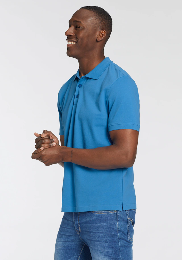 Man's World Poloshirt Kurzarm, lockere Passform, unifarben