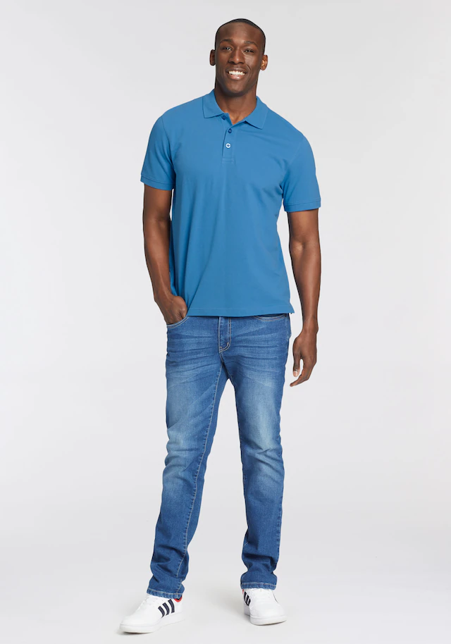 Man's World Poloshirt Kurzarm, lockere Passform, unifarben