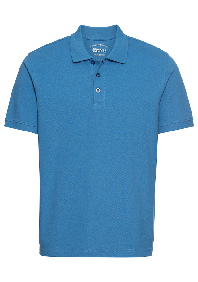 Man's World Poloshirt Kurzarm, lockere Passform, unifarben