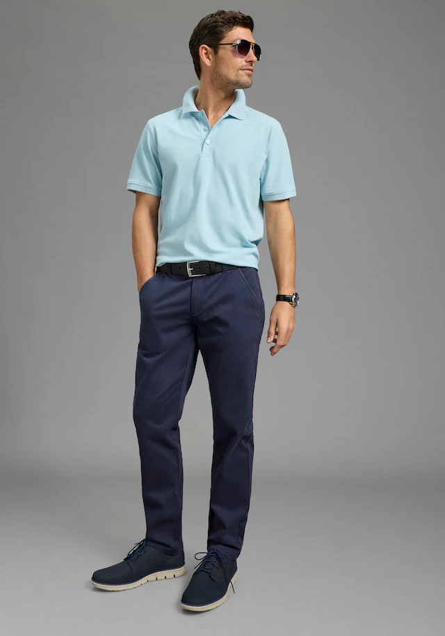 Man's World Poloshirt Kurzarm, lockere Passform, unifarben