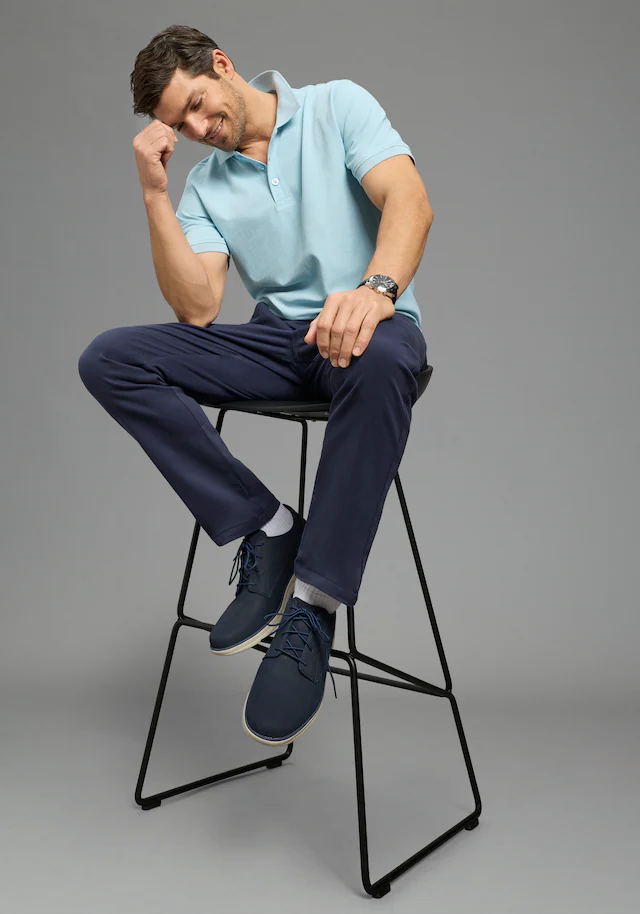 Man's World Poloshirt Kurzarm, lockere Passform, unifarben