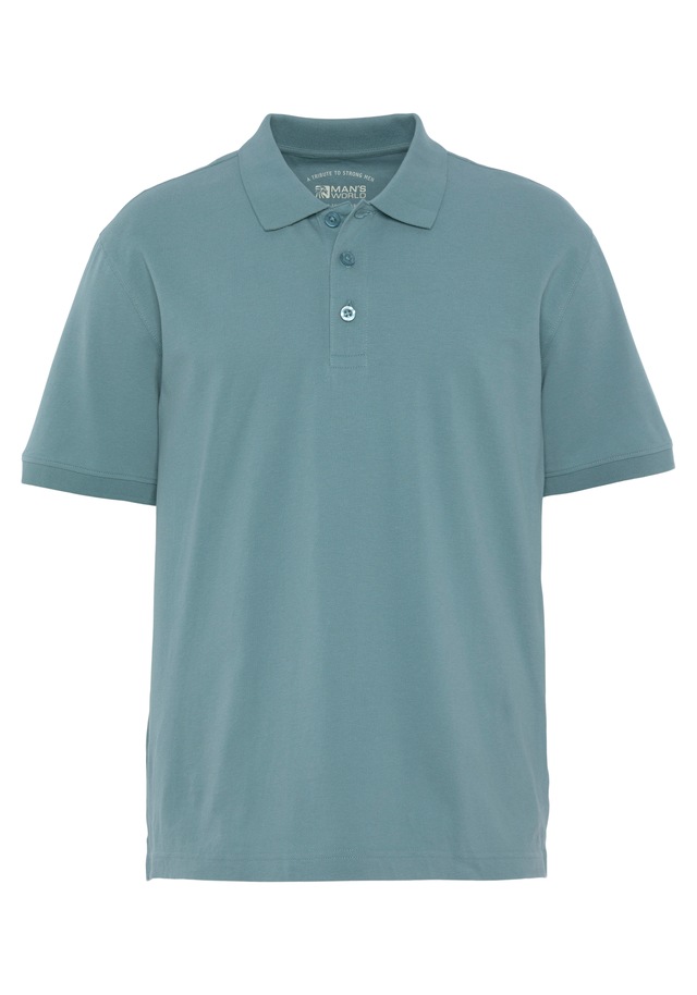 Man's World Poloshirt Kurzarm, lockere Passform, unifarben