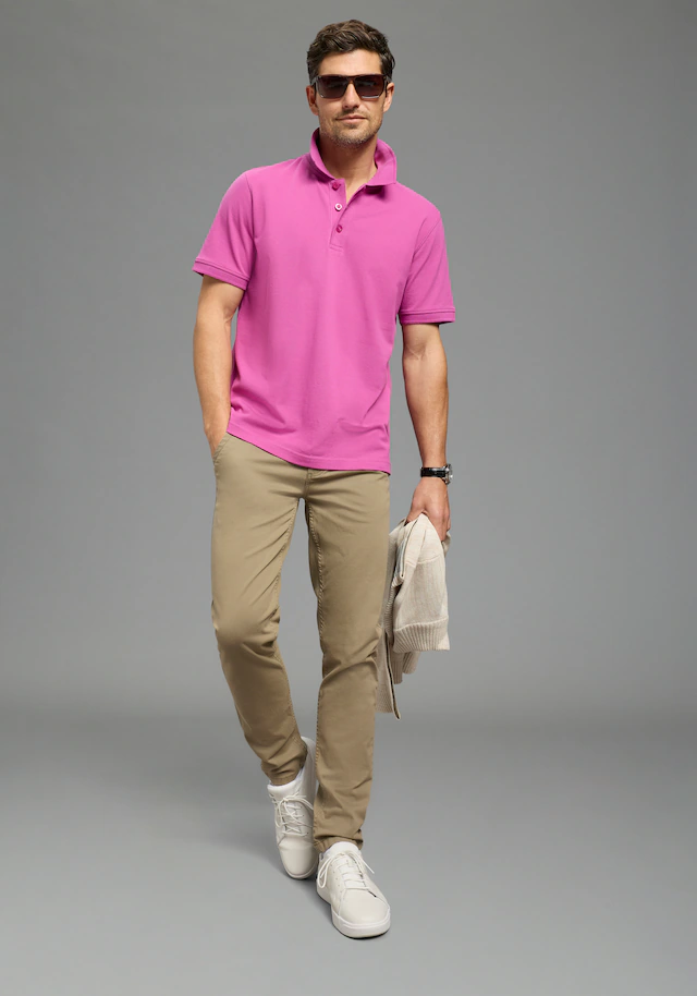 Man's World Poloshirt Kurzarm, lockere Passform, unifarben