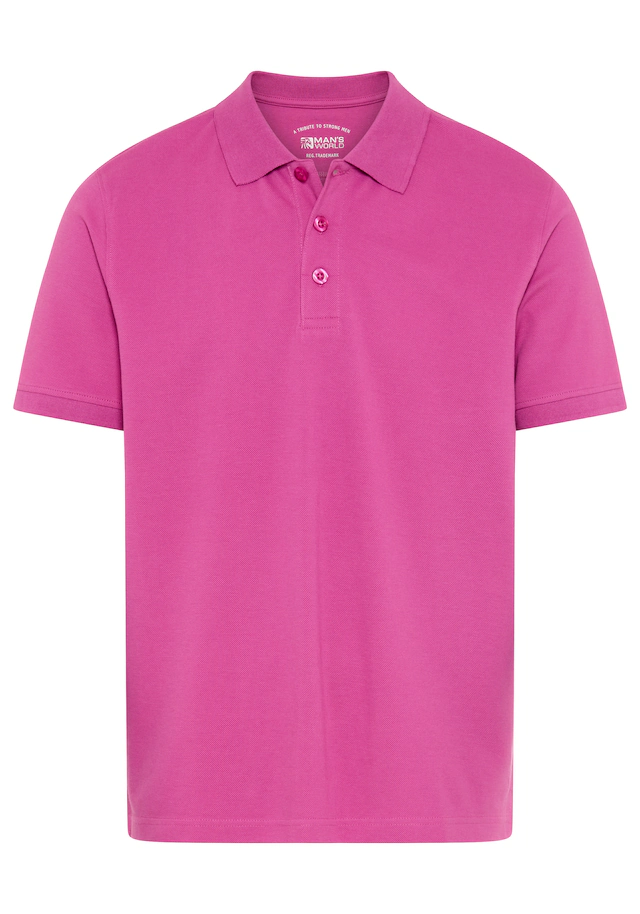 Man's World Poloshirt Kurzarm, lockere Passform, unifarben
