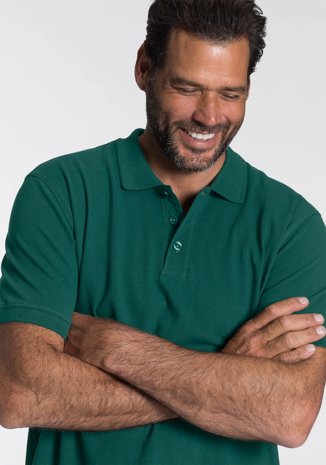 Man's World Poloshirt Kurzarm, lockere Passform, unifarben