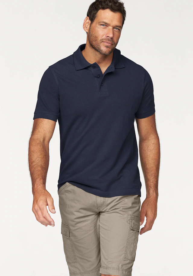 Man's World Poloshirt Kurzarm, lockere Passform, unifarben