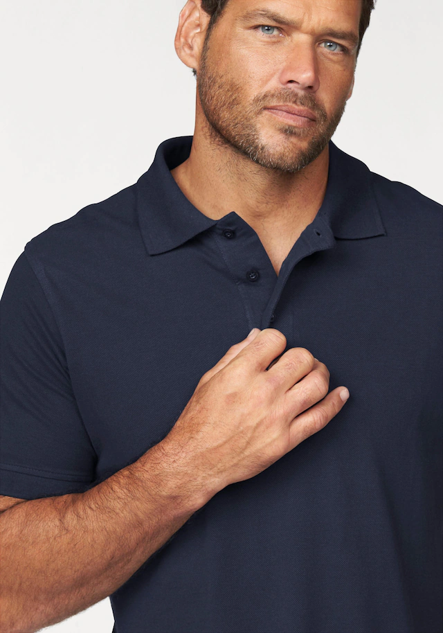 Man's World Poloshirt Kurzarm, lockere Passform, unifarben