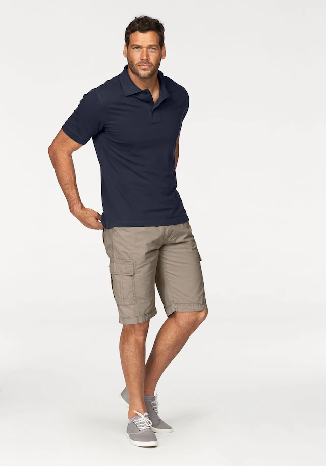 Man's World Poloshirt Kurzarm, lockere Passform, unifarben