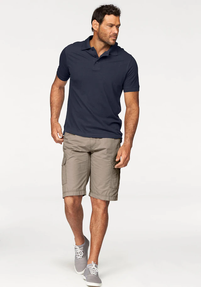 Man's World Poloshirt Kurzarm, lockere Passform, unifarben