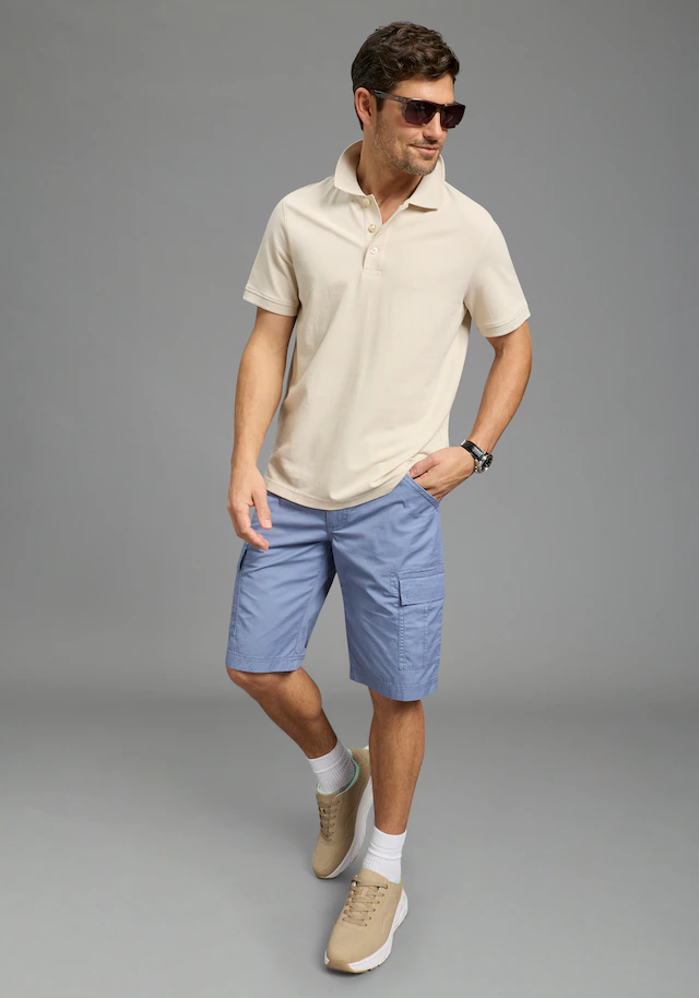Man's World Poloshirt Kurzarm, lockere Passform, unifarben