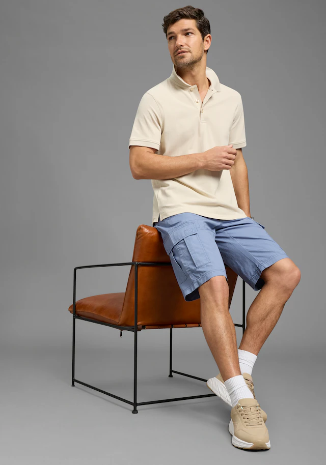 Man's World Poloshirt Kurzarm, lockere Passform, unifarben