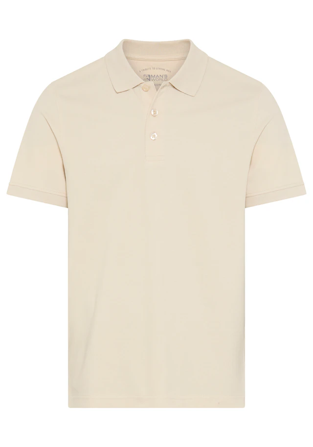 Man's World Poloshirt Kurzarm, lockere Passform, unifarben