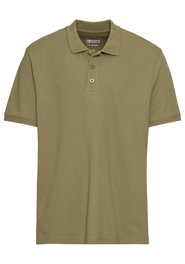 Man's World Poloshirt Kurzarm, lockere Passform, unifarben