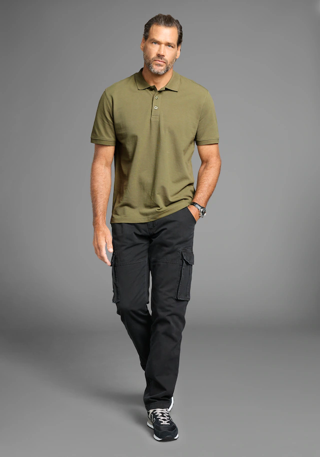Man's World Poloshirt Kurzarm, lockere Passform, unifarben