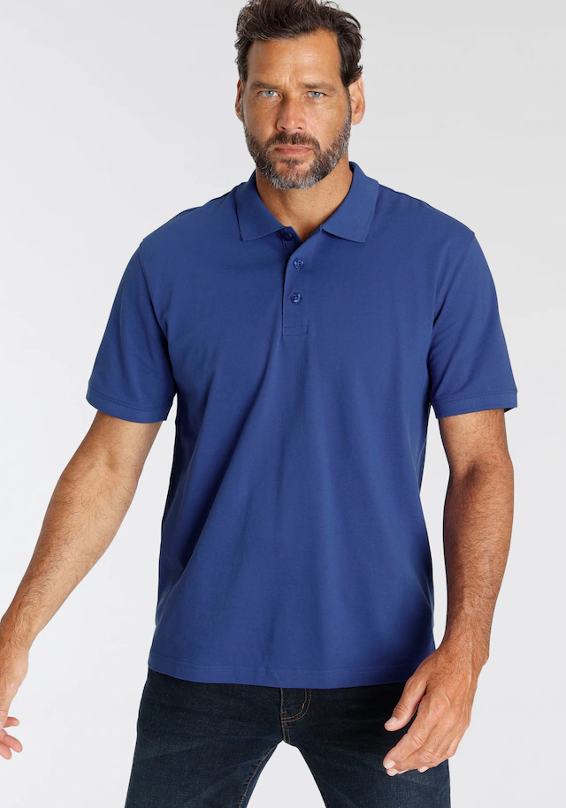 Man's World Poloshirt Kurzarm, lockere Passform, unifarben