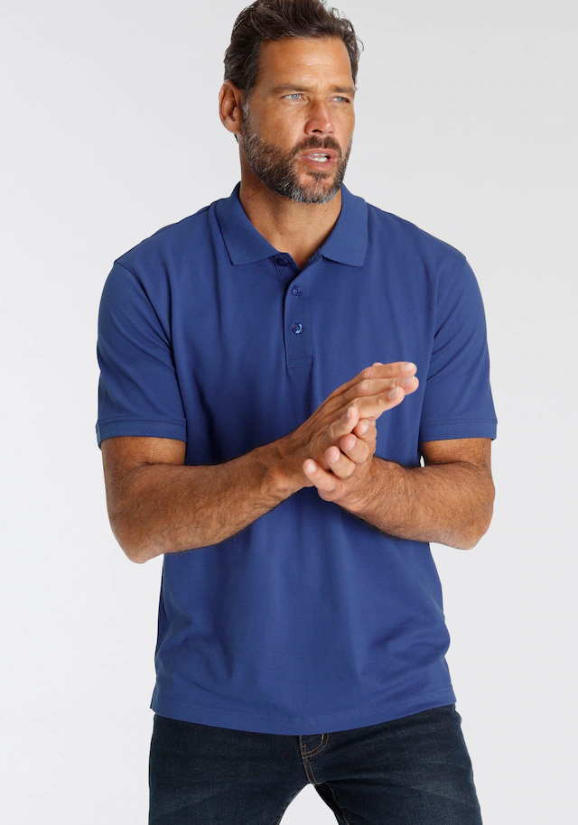 Man's World Poloshirt Kurzarm, lockere Passform, unifarben