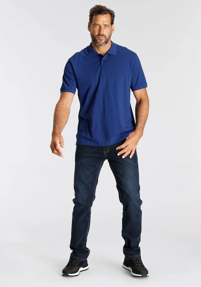 Man's World Poloshirt Kurzarm, lockere Passform, unifarben