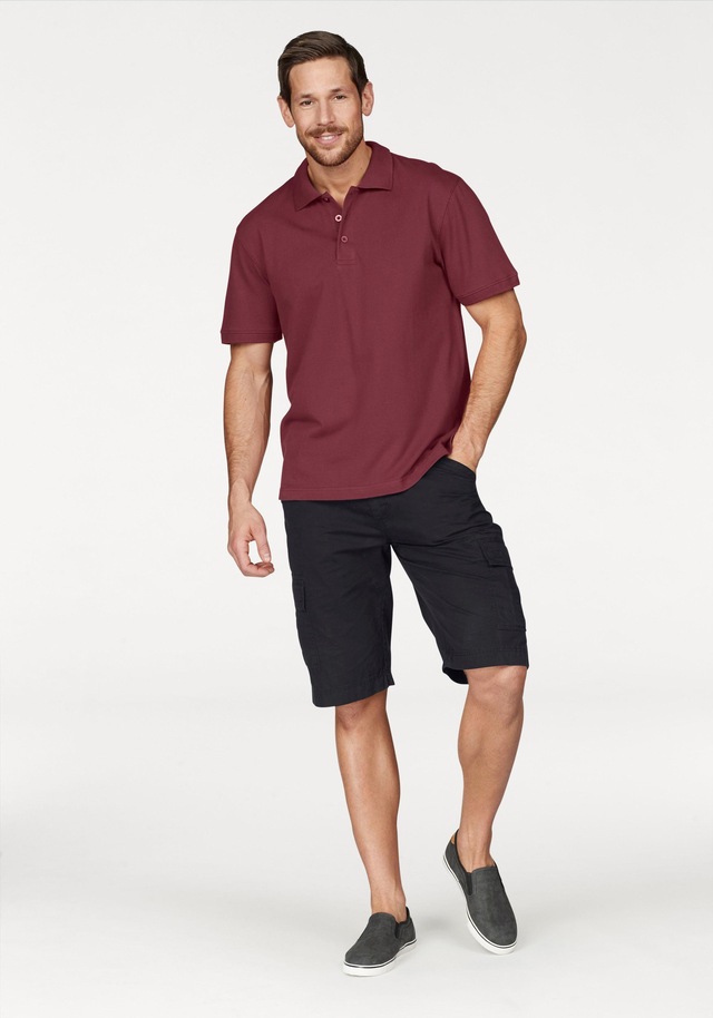 Man's World Poloshirt Kurzarm, lockere Passform, unifarben