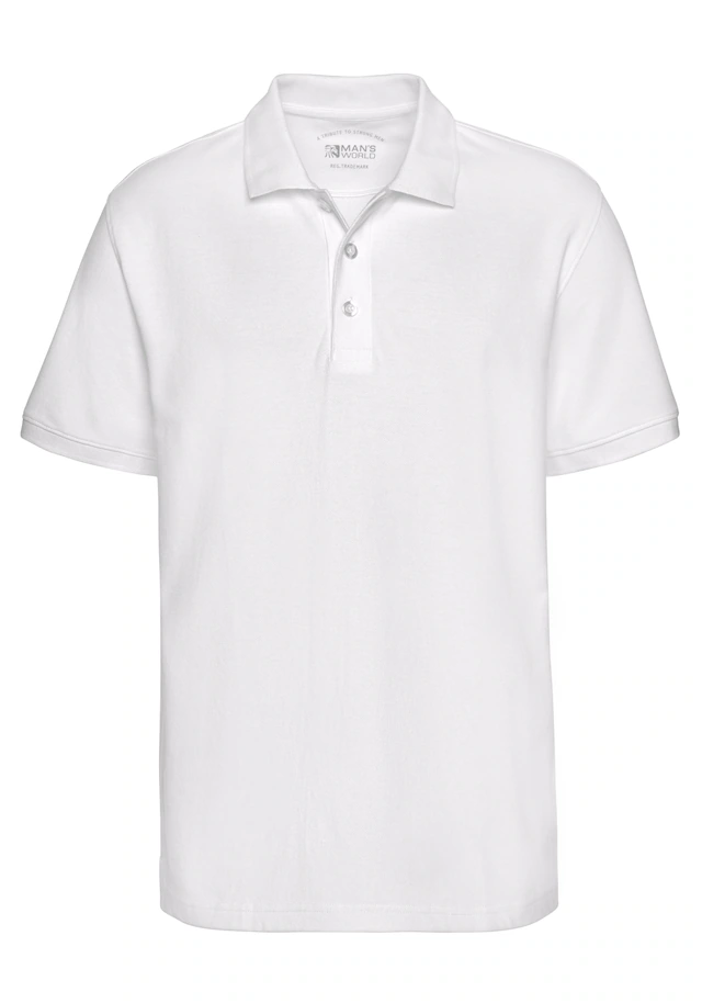 Man's World Poloshirt Kurzarm, lockere Passform, unifarben