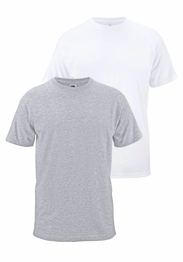 Fruit of the Loom T-Shirt Packung, 2 Stk. aus reiner Baumwolle