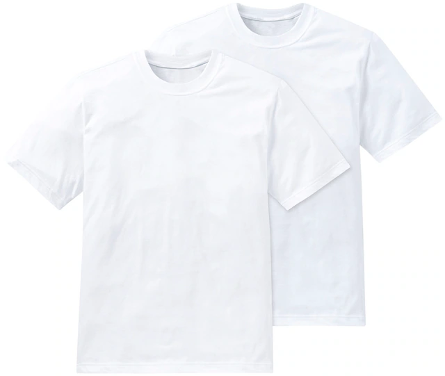 Schiesser T-Shirt »Essentials« 2er-Pack, mit Rundhalsausschnitt, mit kurzen Ärmeln