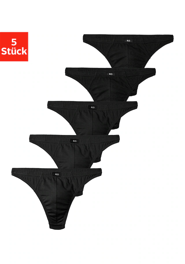 H.I.S String »Herren Unterhose« Packung, 5 Stk. in Baumwollstretch-Qualität