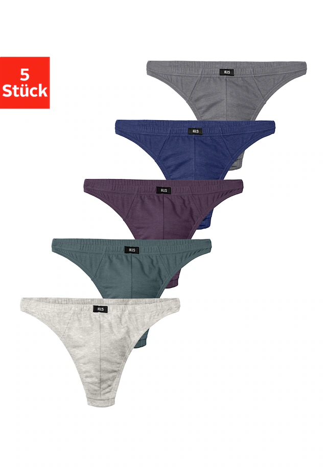 H.I.S String »Herren Unterhose« Packung, 5 Stk. in Baumwollstretch-Qualität