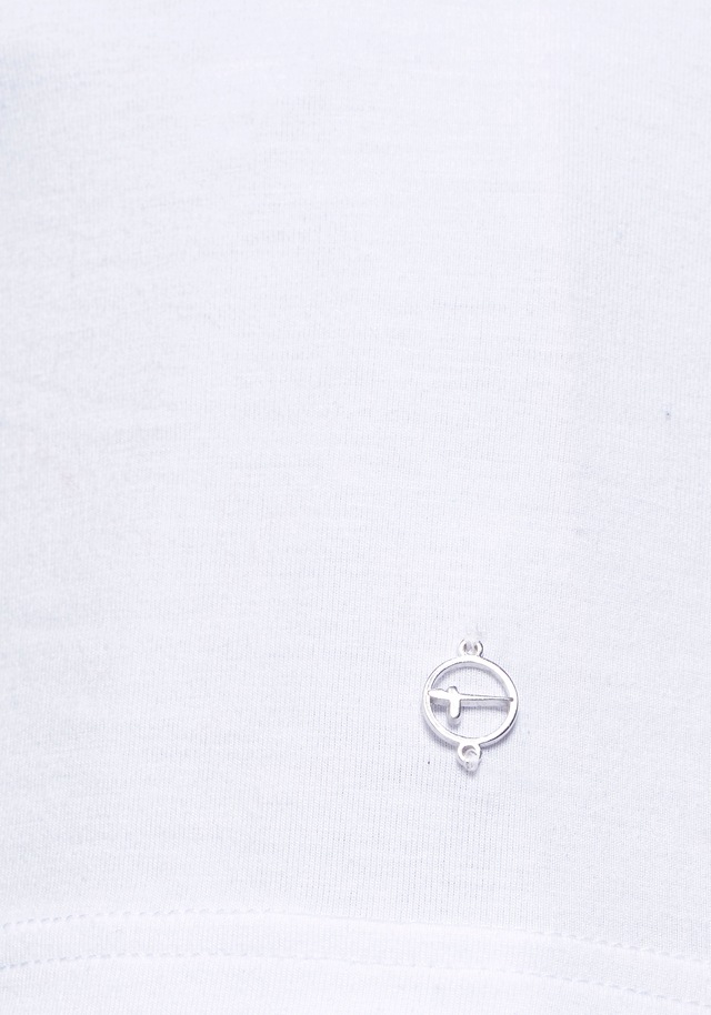Tamaris T-Shirt »mit Rundhals und lockerem Schnitt, aus angenehmem Viskose-Jersey« figurumspielend, Kurzarm mit überschnittenen Schultern und Krempelsaum