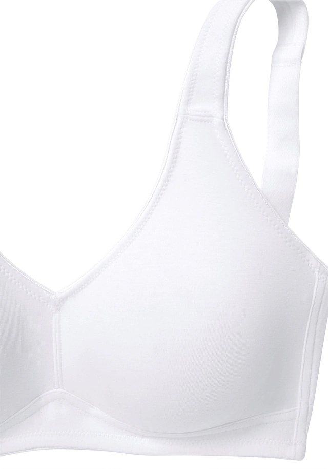 petite fleur by Lascana Entlastungs-BH », BH ohne Bügel, Baumwoll BH« Packung, mit breiten Trägern, große Größen, bequemer BH