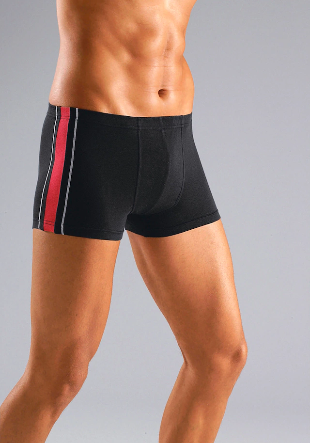 AUTHENTIC LE JOGGER Boxer »Boxershorts für Herren« Packung, 4 Stk. mit kontrastfarbigen Streifen seitlich