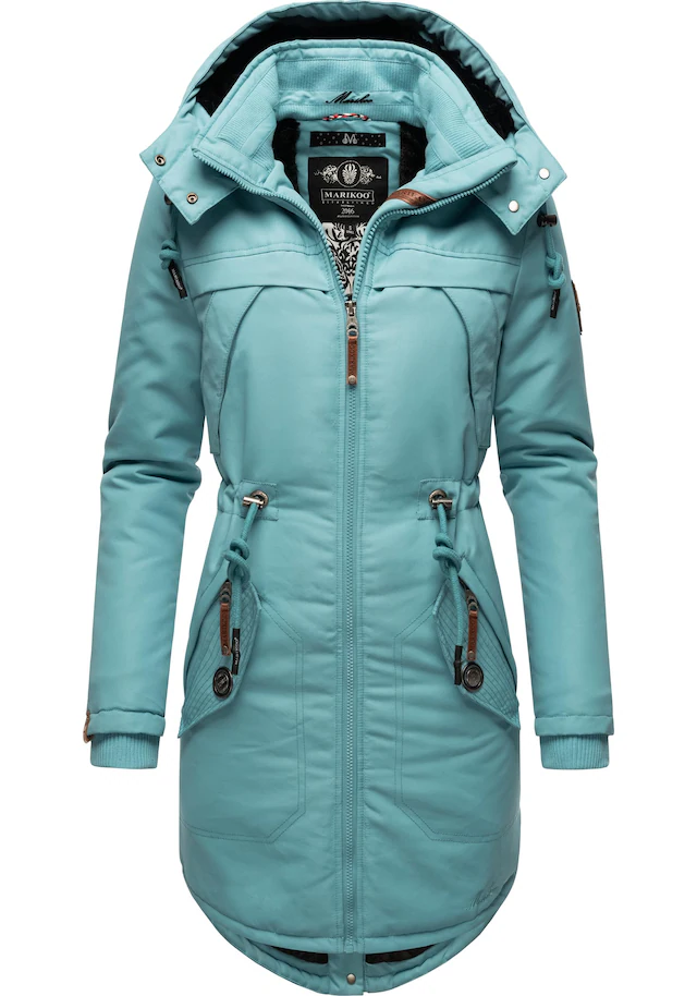 Marikoo Wintermantel »Kamii« sportlicher Damen Winterparka mit abnehmb. Kapuze