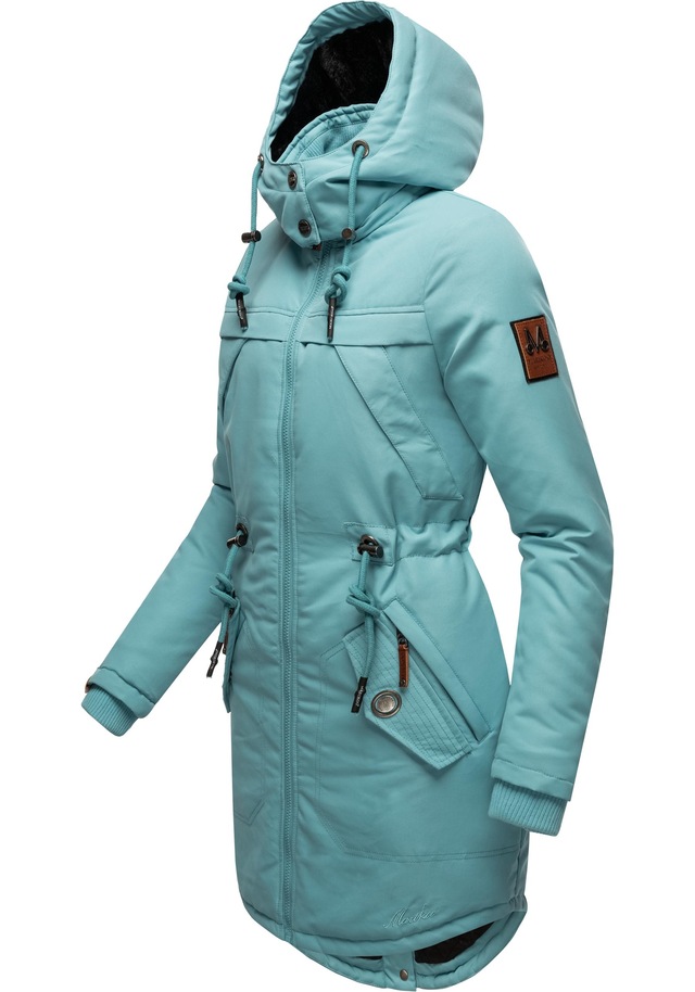 Marikoo Wintermantel »Kamii« sportlicher Damen Winterparka mit abnehmb. Kapuze