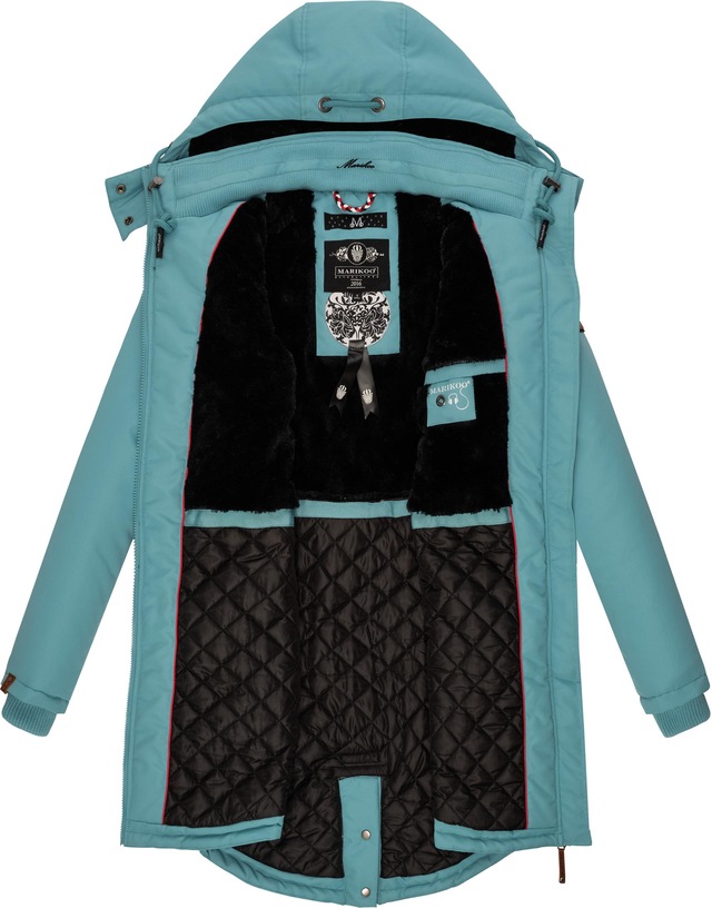 Marikoo Wintermantel »Kamii« sportlicher Damen Winterparka mit abnehmb. Kapuze